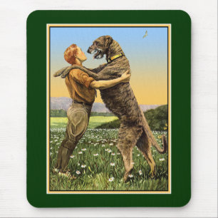 Mousepad "Cumprimento do Wolfhound irlandês "