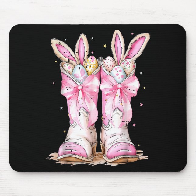 Mousepad Cumprimentos de Páscoa Ocidental Coelho de Páscoa  (Frente)