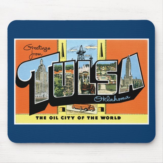Mousepad Cumprimentos de Tulsa, Oklahoma! (Frente)