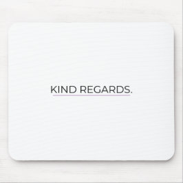 Mousepad Cumprimentos Minimalistas Rato de Teclado Tipográf
