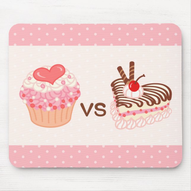 Mousepad Cupcake CONTRA o bolo de queijo (Frente)