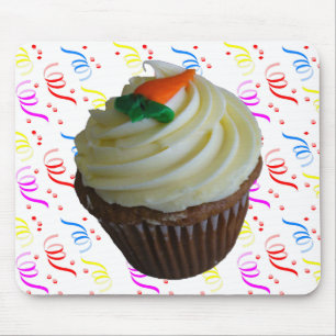 Mousepad Cupcake de bolo de carrot com Confetti