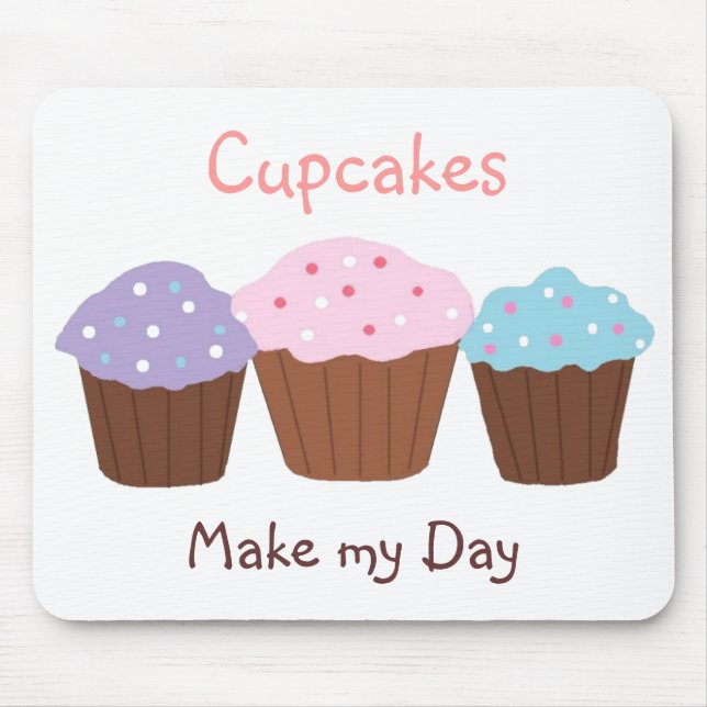 Mousepad Cupcakes fazem meu dia (Frente)