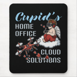 Mousepad Cupid’s Home Office, Drone Valentine’s Day