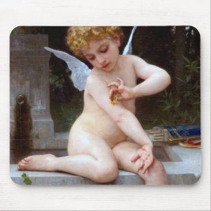 Mousepad Cupido com borboleta, Bouguereau