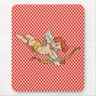 Mousepad Cupido de dia dos namorados retrô/vintage