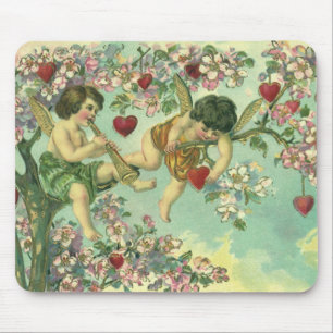 Mousepad Cupidos do Dia dos Namorados Vitoriano Árvore do C