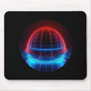 Mousepad Cúpula Geodésica Vermelha Branca Azul Patriótica