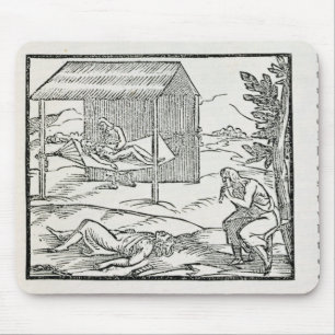 Mousepad Curando o doente, nativos de Hispaniola