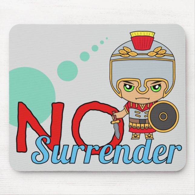 Mousepad Curioso "Sem Renúncia" é Deus da Guerra (Frente)