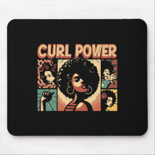 Mousepad Curl Power Afer Hair Natural Hair História Negra M