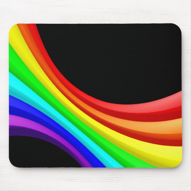 Mousepad Curva de Espectro 3d - Preto (Frente)