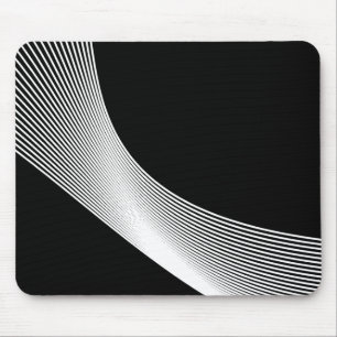 Mousepad Curvas de Bézier - branco no preto