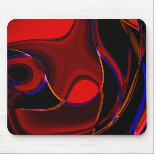 Mousepad Curvas e manchas vermelhas acastanhadas com traços