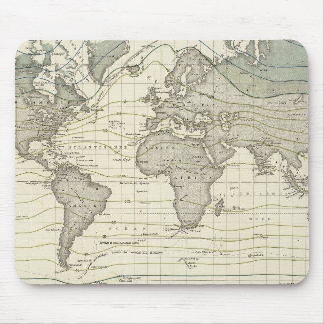 Mousepad Curvas isotérmicas do sistema de Alexander von Hum (Frente)