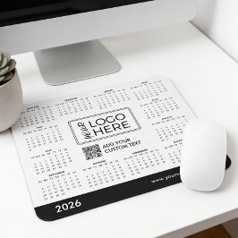 Mousepad Custom 2026 Calendar Business Logo