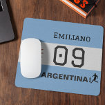 Mousepad Custom Albiceleste Sun Flag Athlete Graphic<br><div class="desc">Bring the championship spirit of the Albiceleste to your workspace with this vibrant national flag-themed surface. Featuring the iconic blue and white stripes and the golden Sun of May, this desk essential is crafted for fans who take their national pride as seriously as their performance. Whether you are gaming or...</div>