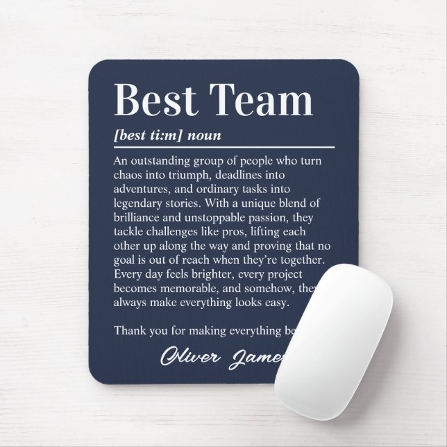 Mousepad Custom Best Team Definition Professional (Com mouse)