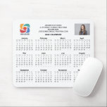 Mousepad Custom Business Logo 2026 Company Calendar<br><div class="desc">This modern business calendar mouse pad gift is custom made with your professional company name under the the agent name in chic typography. These minimalist black and white calendar mousepads feature your logo on one side and personalized photo on the other. Contemporary marketing tools for a corporation in 2026. The...</div>