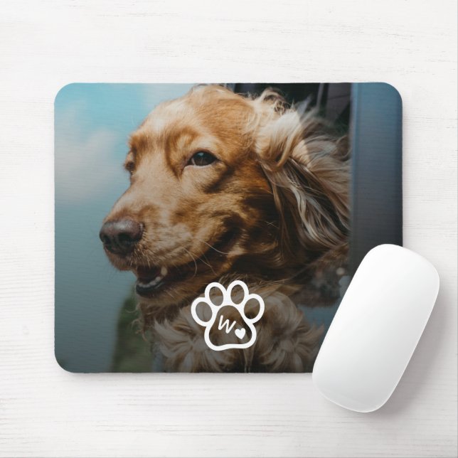 Mousepad Custom Make Your Own Pet Photo Potrait Monogram (Com mouse)