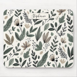 Mousepad Custom Modern Botanical Office Pattern