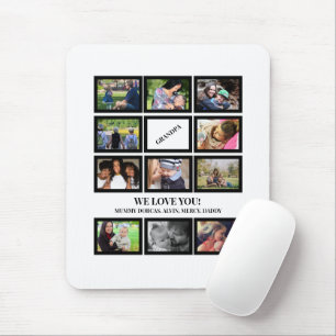 Mousepad Custom Modern Grandpa Fathers Day 11 Photo Collage