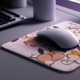 Mousepad Custom Name Whimsical Botanical