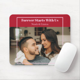 Mousepad Custom Photo & Text Romantic Gift - Personalized 