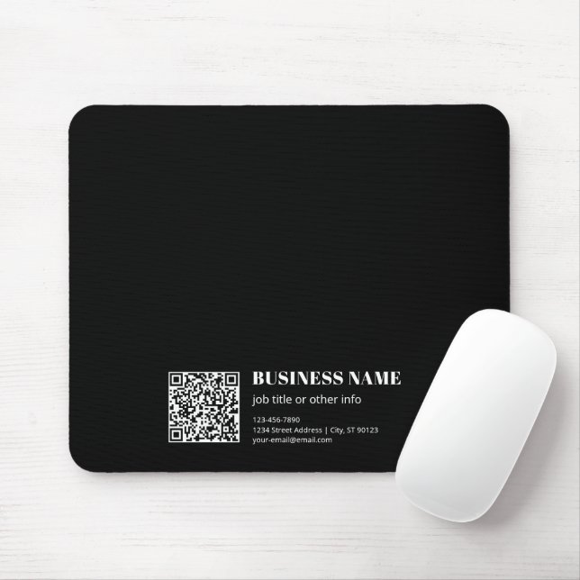 Mousepad Custom QR code & Editable Retro-Modern Text (Com mouse)