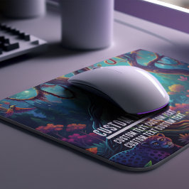 Mousepad Custom Text Enchanted Jungle Monkeys Vibrant