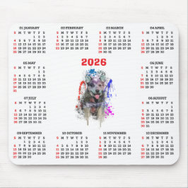 Mousepad Customisable Cute Blue Heeler Dog Calendar 