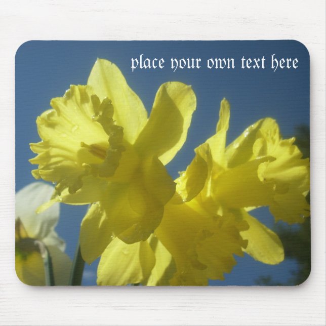 Mousepad customizável do jardim dos daffodils do (Frente)
