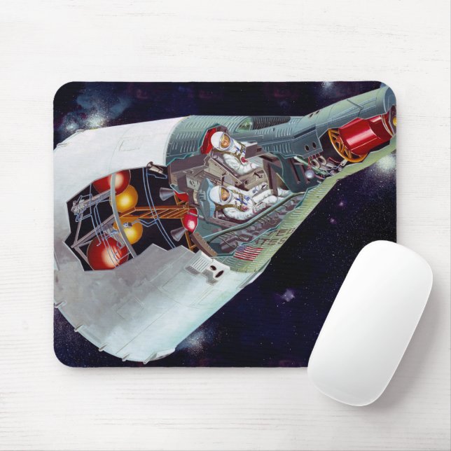 Mousepad Cutaway, Uma Nave Espacial Gemini De Duas Pessoas  (Com mouse)