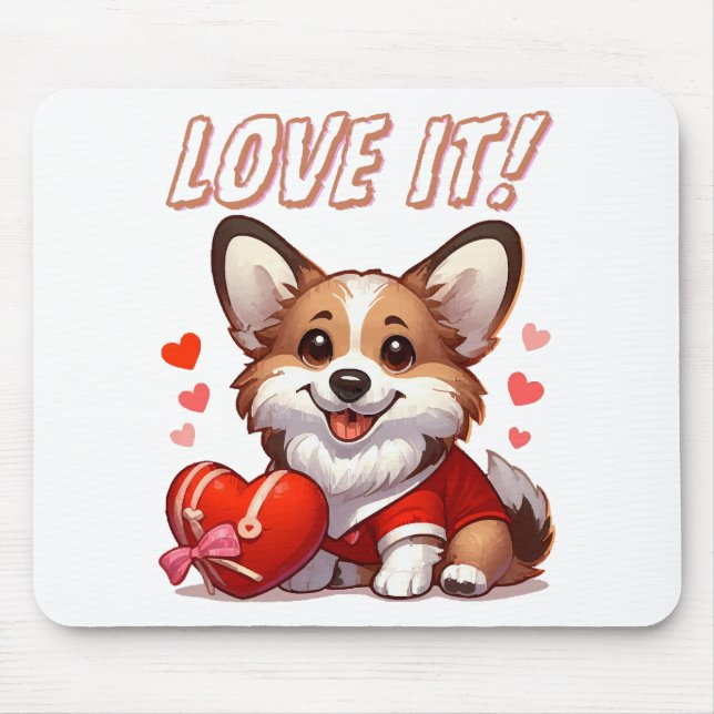 Mousepad Cute Amor de Corgi (Frente)