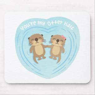 Mousepad Cute Amor Pun Humor Você É Minha Outra Metade De L