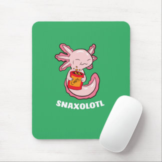Mousepad Cute Axolotl Lover Snaxolotl Kawaii Comida Axolotl