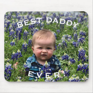 Mousepad Cute Best daddy ever personalized photo