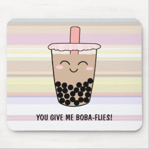 Mousepad Cute Boba Milk Tea Pun