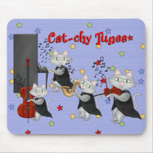 Mousepad Cute Cats Musical Cat Banda