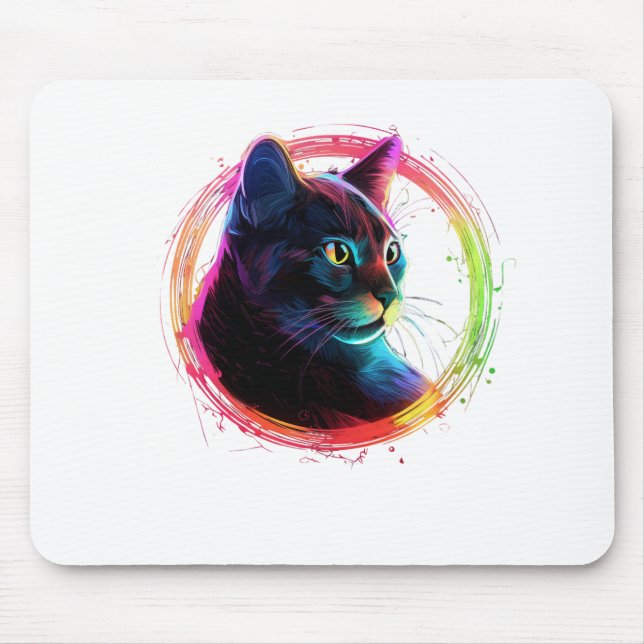 Mousepad cute color full cat design  (Frente)