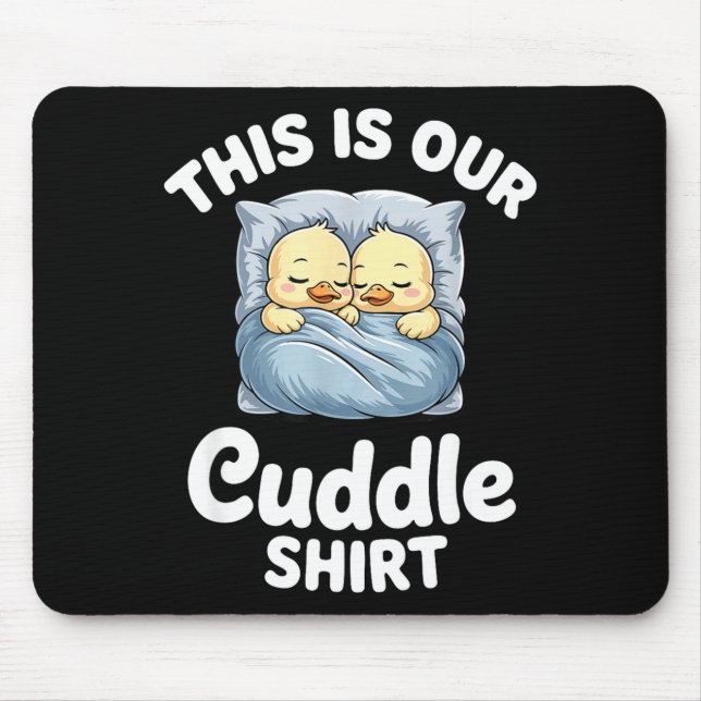 Mousepad Cute Duck Couple Cozy This Is Our Cuddle  (Frente)