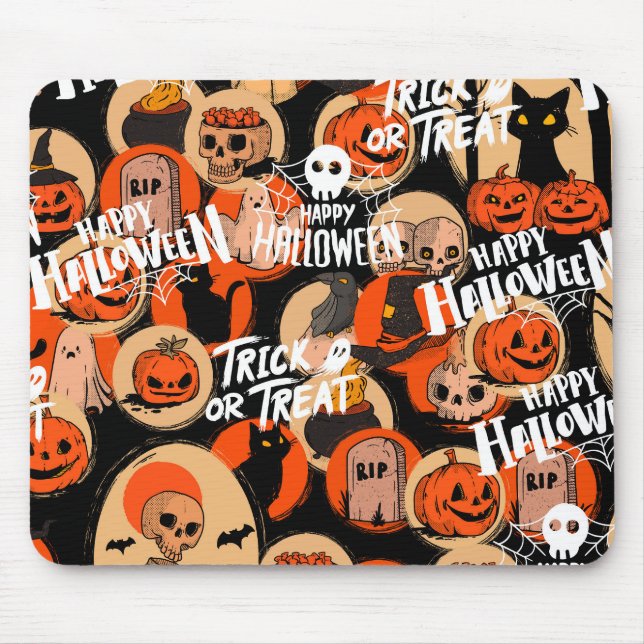 Mousepad Cute e Assustador Halloween Vibes Assustadoras (Frente)
