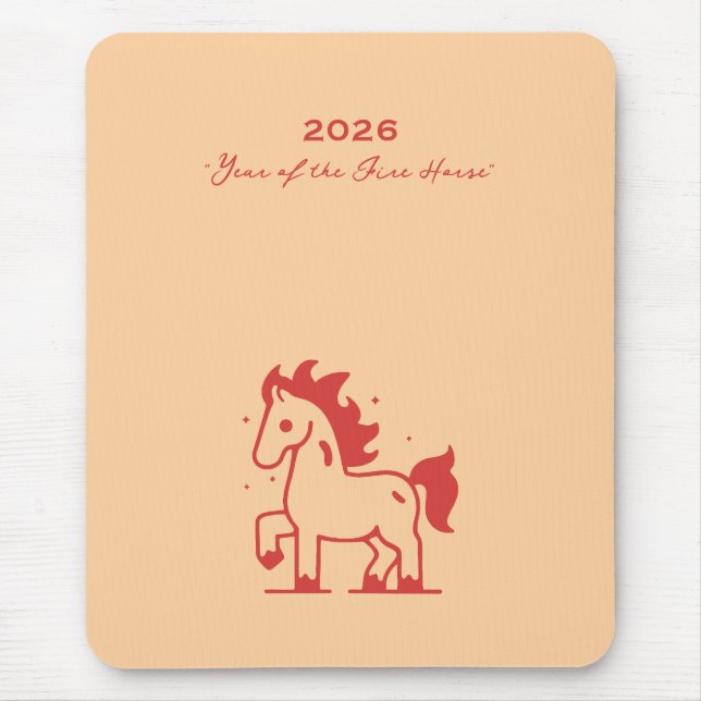 Mousepad Cute Fire Horse (Frente)