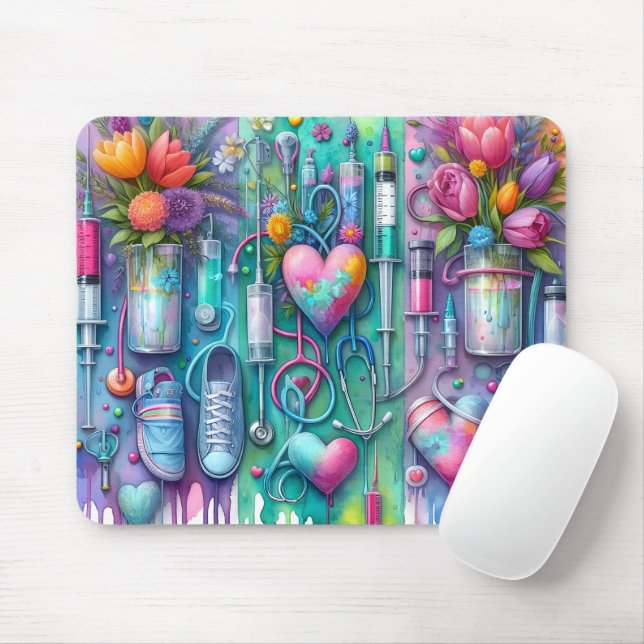 Mousepad Cute/Funny RN Nurse (Com mouse)