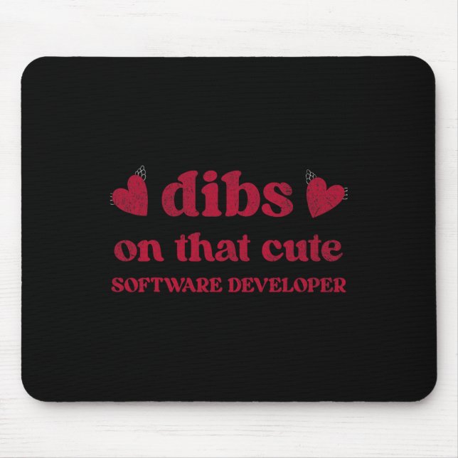 Mousepad Cute Funny Valentine's Day Software Developer Wome (Frente)