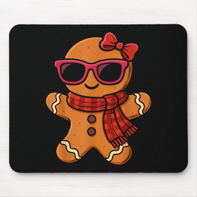 Mousepad Cute Gingerbread Christmas For Women Girls Xmas  (Frente)