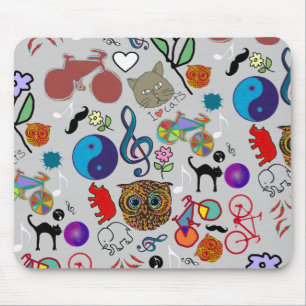 Mousepad cute girly color pattern