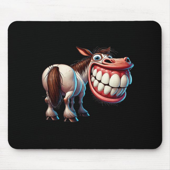 Mousepad Cute Horse With Old Age Comes New Skills You Can S (Frente)