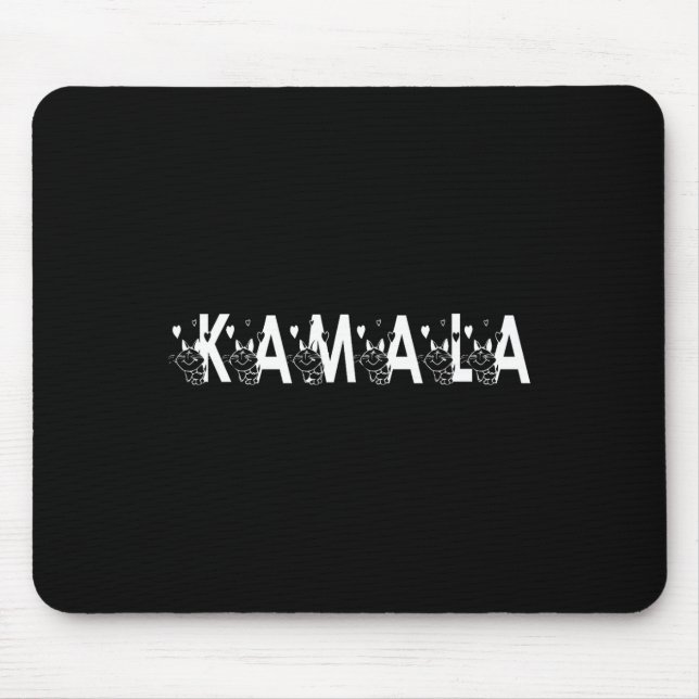 Mousepad Cute Kamala Cat - Letra de Letra (Frente)