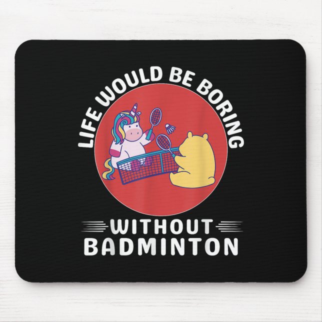 Mousepad Cute Kawaii Unicórnio Vida Seria Chata Sem B (Frente)